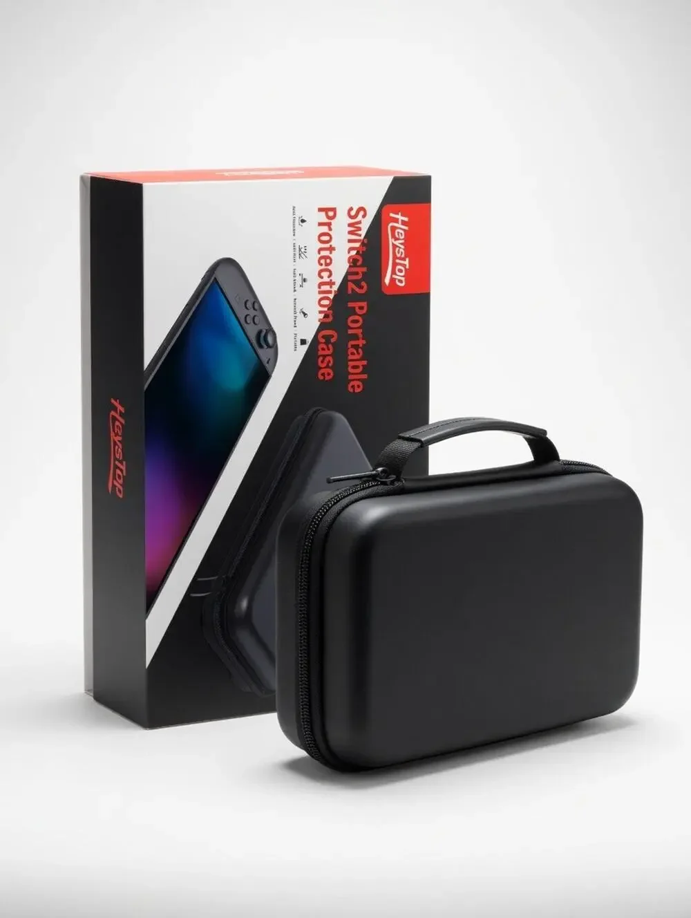HEYSTOP Carrying Case for Nintendo Switch 2 – Black Hard Shell Travel Pouch